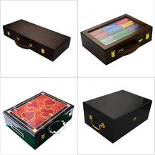 High-end Solid Wood Casino Chips Box Capacity 300/500pcs Chips High Quality Atmospheric Texas Poker Chips Capacity Suitcase 2024 - buy cheap
