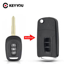 KEYYOU-funda plegable de repuesto para llave de coche, carcasa de 3 botones en blanco remoto para Chevrolet Captiva, cubierta de carcasa de llave en blanco modificada, 10 Uds. 2024 - compra barato