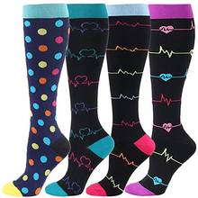 Compression Socks Running Men Women Sports Golfs Tube 20-30 Mmhg Animal Prints Socks Varicose Veins Outdoor Sports Socks 2024 - buy cheap