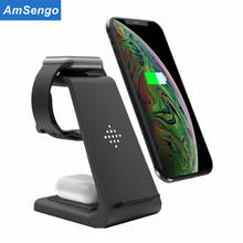 Qi 15W Wireless Chargers Stand For iPhone 12 12Pro 11 For Apple Watch charger 6 5 4 3 Airpods Pro For Samsung Galaxy S20 Stand 2024 - buy cheap