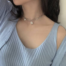 Handmade Vintage Fashion Mutil-layer Star Necklace Silver Color Thick Chains Hip Hop Jewelry For Women Men Gifts 2024 - buy cheap