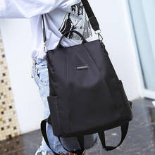 Mochila de viagem feminina, bolsa de viagem casual anti roubo em cor sólida oxford com alça de ombro 2024 - compre barato