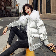 Bella philosophy 2019 Winter  Sheep Wool Fur Collar Down Jacket Thick Warm Silver Parkas White Duck Down Coat Female warm Coat 2024 - buy cheap