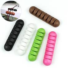 7Holes Silicone Cable Winder USB Cable Organizer Wire Winder Cable Management Clips for Mouse Headphone Earphone Cable Holder 2024 - buy cheap