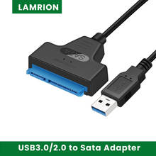 Cabo adaptador usb 3.0 para sata 3, conversor uasp para usb para hd de 2.5 "e unidades de estado sólido 2024 - compre barato