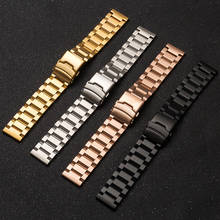 Stainless Steel Watch band 20mm 22mm 23mm 24mm Wristband Watch Strap Silver Rose Gold Double Lock Buckle Replacement Wrist Belt 2024 - buy cheap