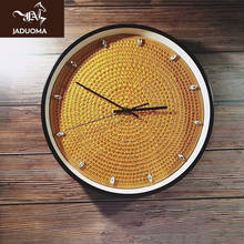 JADUOMA Wall Clock Original Design Handmade Crochet 3D Silent Wall Clock Modern Design Watch For Traditional Home Decoration     2024 - buy cheap