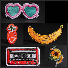 Summer Decorative Clothing Patches Radio Sunflower Heart-shaped Sunglasses Radish Children Clothing Patch Accessories 2024 - buy cheap