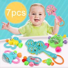 7Pcs Cartoon Animal Newborn Baby Shake Hand Bell Musical Rattle Teething Toy 0-12 Months Newborn Infant Babies  Toys 2024 - buy cheap