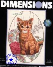 COTTON  Top Quality Lovely Counted Cross Stitch Kit Perfect Purrfect Plaything Kitty Cat with Knitting Yarn dim 06821 2024 - buy cheap