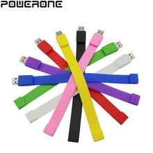 POWERONE Silicone Bracelet Wrist Band 4GB 8GB 16GB 32GB 64GB USB 2.0 USB Flash Drive Pen Drive Stick U Disk Pendrives 2024 - buy cheap