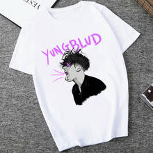 Camiseta feminina hip hop yungblud, roupa casual hip hop 2024 - compre barato