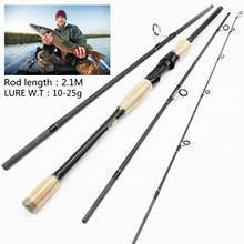 2.1M Portable Rod Carbon Fiber M Power Spinning Casting Lure Rods 4 Sections Trout lure fishing Travel Sea boat fishing pescar 2024 - buy cheap