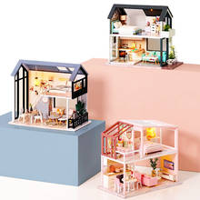 DIY Doll House Casa Miniature Led Doll House Loft Model Wooden Furniture Decoration DollHouse Toys for Children Gift QL001-003 2024 - buy cheap