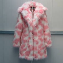 Casaco de inverno feminino, jaqueta de pele de raposa falsa, quente, grossa, slim, de pelúcia, para moças, casaco longo plus size, 2020 2024 - compre barato