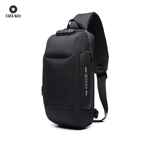 OZUKO 2019 New Multifunction Crossbody Bag for Men Anti-theft Shoulder Messenger Bags Male Waterproof Short Trip Chest Bag Pack 2022 - купить недорого