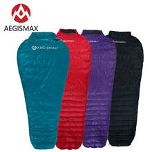 AEGISMAX-NANO saco de dormir para acampar al aire libre, tienda ultraligera, momia, ganso blanco, tres estaciones, bolsa de nailon, empalme portátil 2024 - compra barato