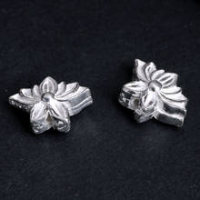 1Pc 8.39*11.79mm 925 Sterling Silver Lotus Charms Flower Beads Caps Connector For Bracelet Necklace DIY Jewelry Makings 925172 2024 - buy cheap