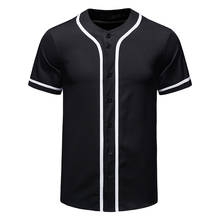 Camisa de beisebol para homens, camiseta com botão, equipe ativa, esportes, uniformes, hip hop, camiseta masculina de manga curta, camiseta homme 2024 - compre barato