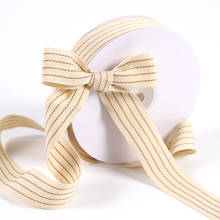 25Yards/22Meters/Roll 2.5CM Striped Ribbon Webbing Chrismas Wedding Flower Package Wrap Weaving DIY Bow Hair Clothes Accessories 2024 - buy cheap