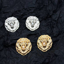 Gold Silver Color Metal Lion Imitation Pearl Stud Earrings 2020 New Vintage Fashion Alloy Animal Earring For Women Party Jewelry 2024 - buy cheap