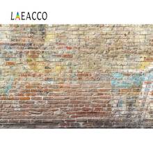 Фон для фотосъемки детей Laeacco, старая кирпичная стена, цветной декор для вечеринки, фотосессия фотография 2024 - купить недорого