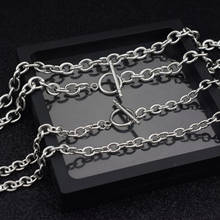 Fashion neutral stainless steel OT buckle necklace men and women based wild long necklace hot sale 2024 - buy cheap