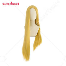 Princess Cosplay Yellow Long Straight Wig Synthetic Wig 2024 - buy cheap