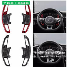 Recambio de paleta de cambio de volante de fibra de carbono para coche Volkswagen, golf 7, Scirocco, Sagitar, Lamando, r-line 2024 - compra barato