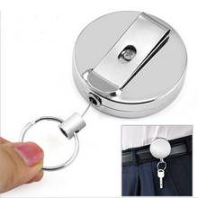 2020 New Retractable Pull Auto Key Ring ID Badge Lanyard Name Tag Card Holder Recoil Reel Belt Clip Metal Housing Metal Covers 2024 - buy cheap