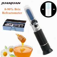 Handheld Refractometer 0-90% Brix for Fruit Juice Liquids Sugar Refratometro Content Tester Meter with Retail Box 26%OFF 2024 - buy cheap