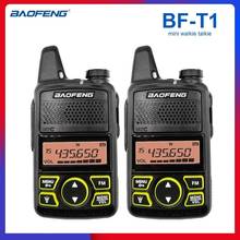 BAOFENG-Mini walkie-talkie BF-T1 UHF para niños, Radio bidireccional, transceptor bf t1 Ham CB, Radio Amateur T1, carga USB, 2 uds. 2024 - compra barato