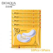 Bioaqua máscara ocular de cristal, 10 peças = 5 pares, hidratante, colágeno, olheiras, acne, para cuidados com a pele, cosméticos coreanos 2024 - compre barato