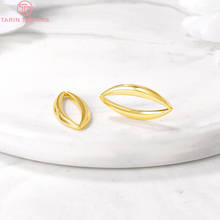 Colgantes de latón con forma ovalada para fabricación de joyas, accesorio de Color dorado de 24K, 9x18MM, 6 uds. 2024 - compra barato