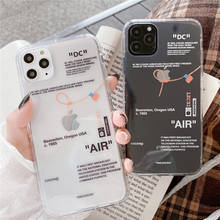 Fashion Tides brand sneakers Phone Case For iPhone 13 Pro Max 12 11 X XR XS 7 8 6 Plus Simple label letter Silicone Cover Coque 2024 - купить недорого