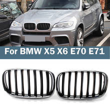 Front Grille Grill Front Hood Bumper Kidney Racing Grille Grill Cover for BMW E70 X5 E71 X6 2006-2013 51137157687 51137157688 2024 - buy cheap
