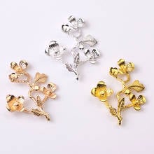 10 Pcs 32*41mm Fashion Branch Charms Craft Hair Accessories Brooch Badge DIY Jewelry Making 2024 - buy cheap