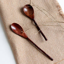 Long Handle Wooden Spoon Natural Wood Coffee Tea Spoons Lengthening Stirring Spoon 2024 - buy cheap