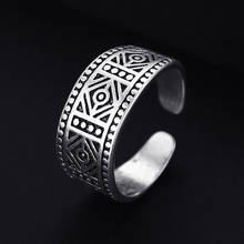 Trendy Vintage Delicate Antique Silver Plated Punk Hiphop Rock Style Resizable Rings for Women Girl & Man Retro Party Jewelry 2024 - buy cheap