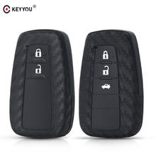 KEYYOU 10pcs 2/3 Buttons Carbon Silicone Key Case For Toyota CHR C-HR 2017 2018 Prius Camry Fob Cover Remote Car Accessories 2024 - buy cheap