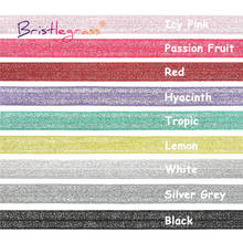 BRISTLEGRASS Combo 9 Yard 5/8" 15mm Silver Glitter Fold Over Elastics FOE Spandex Bands Tape Hair Tie Headband Dress Sewing Trim 2024 - buy cheap