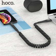 HOCO-Cable USB de carga rápida para móvil, cargador de sincronización elástica de algodón para iPhone 6, 7, 8, 11 Pro, X, Xs, Max, XR, 2.4A 2024 - compra barato