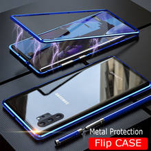 Магнитный адсорбционный чехол для SAMSUNG Galaxy Note 10 Plus, чехол с магнитом на 360 градусов для Samsung Note 10 Plus, металлический чехол-бампер 2024 - купить недорого