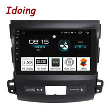 Idoing 9"4G+64G Octa Core Car Android8.0 Radio Multimedia Player Fit Mitsubishi Outlander 2006-2012 2.5D  IPS GPS Navigation PX5 2024 - buy cheap