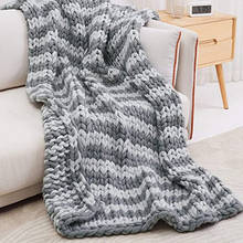 TONGDI Soft Warm Large Handmade Knitted Coarse Woolen Blanket Pretty Gift For Winter Bed Sofa Girl All Season Sleeping Bag 2024 - buy cheap