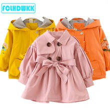 Baby Girls Windbreaker Jackets 2020 1-6Y Windbreaker Children Toddler Coat Kids Coats Embroidery Spring Autumn Baby Windbreaker 2024 - buy cheap