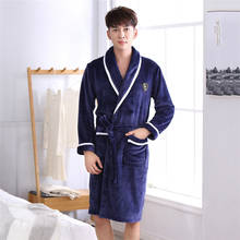 Navyblue-roupa de dormir em flanela para casa, roupa de dormir, robe quimono, roupa de dormir, feminino, outono e inverno 2024 - compre barato