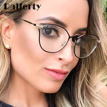 Ralferty Retro Transparent Glasses Women Luxury Cat Eye Glasses Frame Crystal Female Eyeglass Frames 0 Diopter Anti Blue F95612 2024 - buy cheap