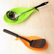 Silicone Heat Resistant Spoon Fork Mat Rest Utensil Spatula Holder Kitchen Tool 2024 - buy cheap