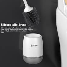 Silicone Head Toilet Brush Quick Draining Clean Tool Wall-Mount Or Floor-Standing Cleaning Brush Bathroom Accessories 2024 - buy cheap